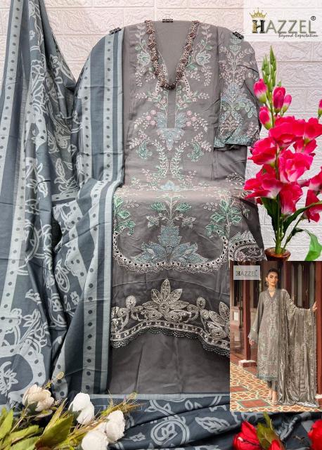 Hazzel 316 , 317 catalog Chiffon Duppatta pakistani suits online india wholesale