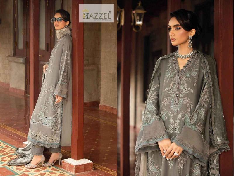 Hazzel 316 , 317 catalog Chiffon Duppatta pakistani suits online india wholesale
