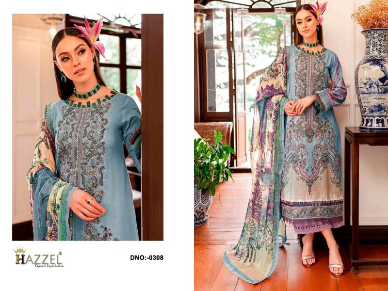 Hazzel MARIA B 0308 Catalog pakistani cotton suits 2025