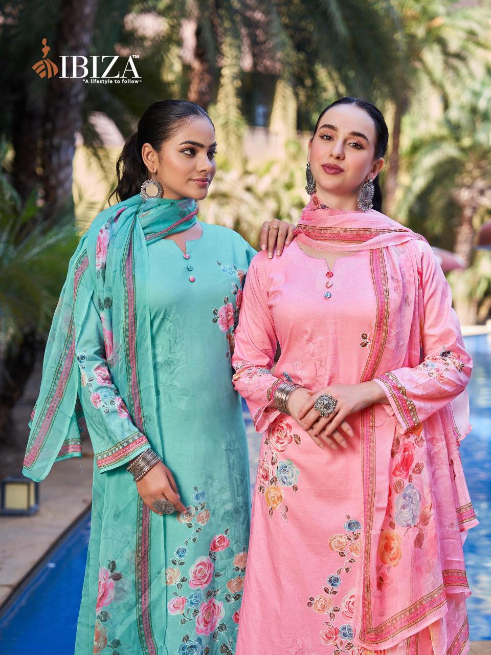 Ibiza Hill Queen Catalog wholesale unstitched salwar kameez material online india