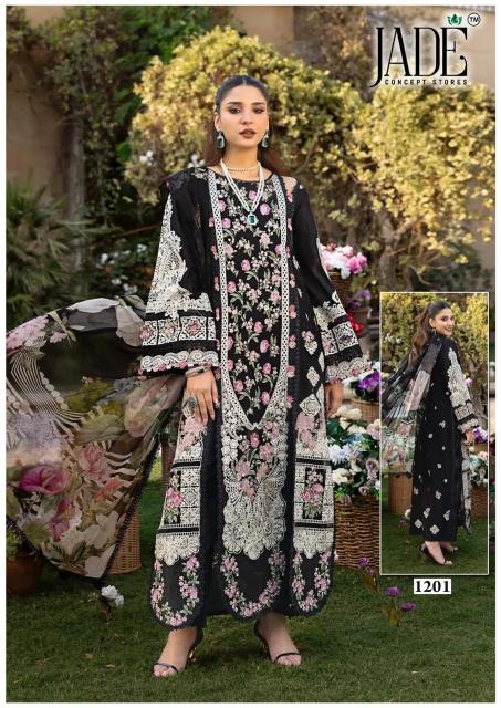 Jade Bin Saeed Vol-12 - Karachi Dress Material - Wholesale Catalog