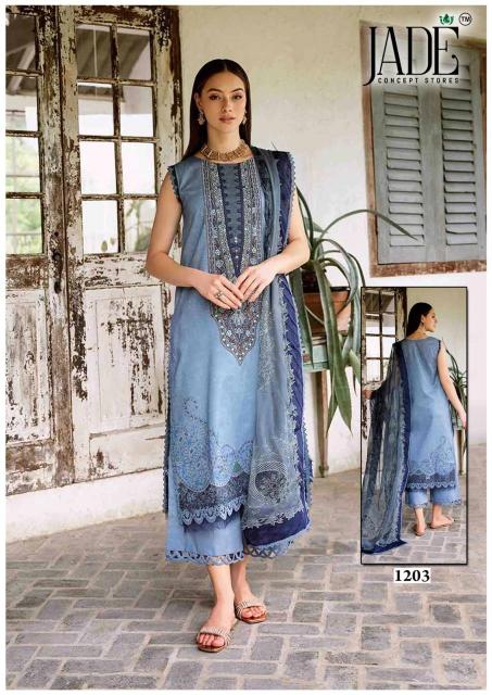 Jade Bin Saeed Vol-12 - Karachi Dress Material - Wholesale Catalog