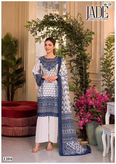 Jade Bin Saeed Vol-12 - Karachi Dress Material - Wholesale Catalog