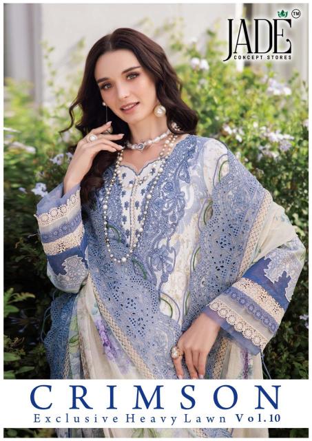 Jade Crimson Vol-10 - Karachi Dress Material  - Wholesale Catalog