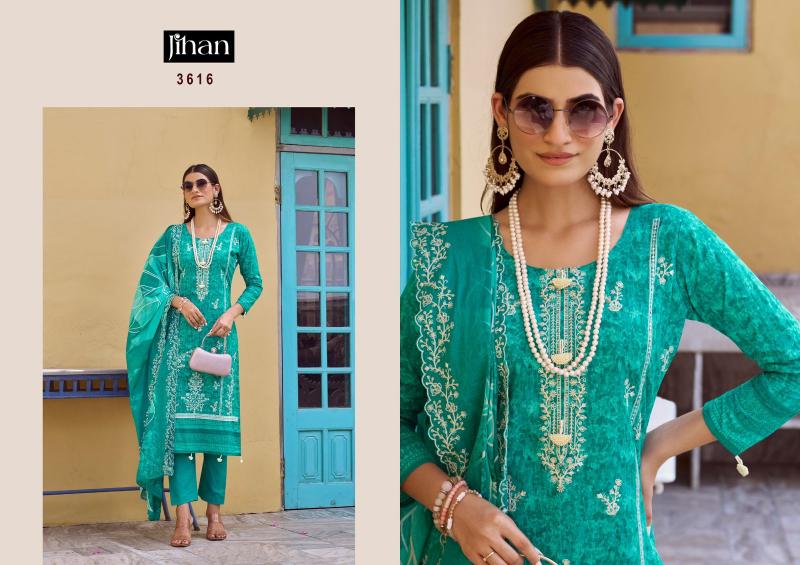 Jihan Bin Saeed Vol 17 catalog pakistani lawn cotton dress material wholesale surat