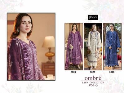 Jihan Ombre Lawn Vol 3 Catalog Chiffon Dupatta pakistani ladies suits 2025