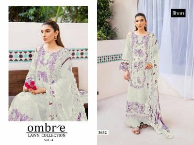 Jihan Ombre Lawn Vol 4 catalog Chiffon Dupatta pakistani suit design astin