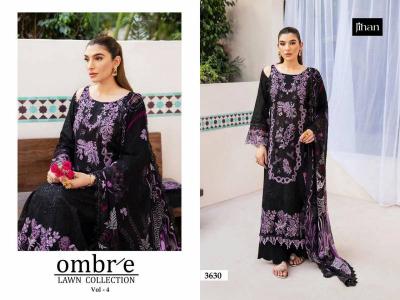 Jihan Ombre Lawn Vol 4 catalog Chiffon Dupatta pakistani suit design astin