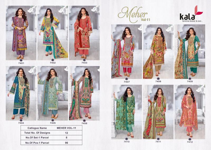 Kala Meher Vol-11 – Dress Material - Wholesale Catalog