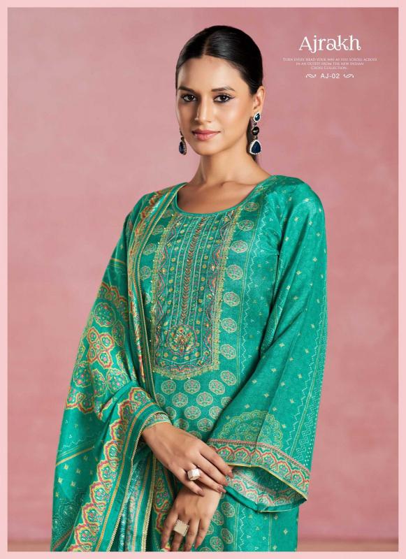 Karva Ajrakh catalog wholesale salwar kameez fabric