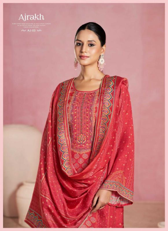 Karva Ajrakh catalog wholesale salwar kameez fabric