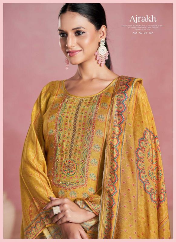 Karva Ajrakh catalog wholesale salwar kameez fabric