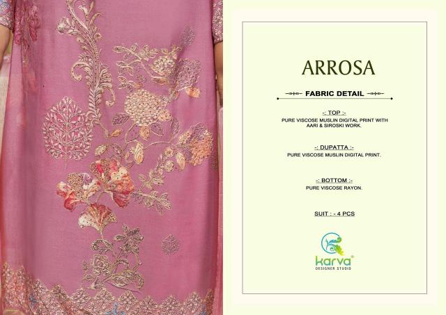 Karva Arrosa catalog wholesale rate salwar kameez 