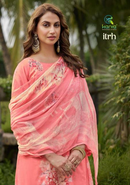 Karva Itrh catalog unstitched salwar kameez wholesalers in kolkata