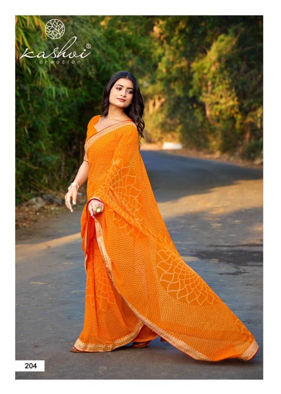 Kashvi Chuneri Vol 2 Catalog georgette sarees manufacturers in surat
