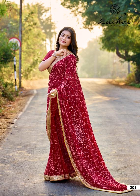 Kashvi Chuneri Vol 2 Catalog georgette sarees manufacturers in surat