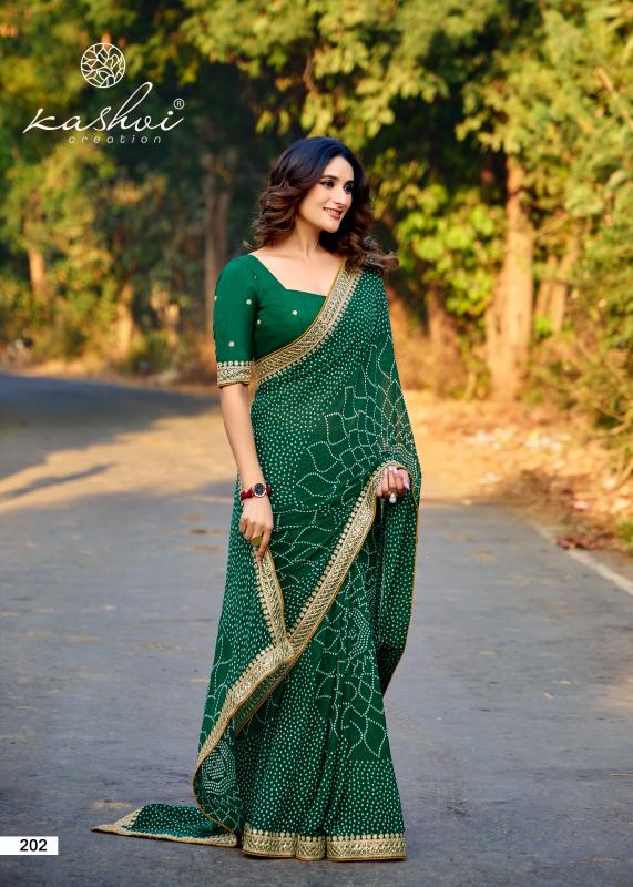 Kashvi Chuneri Vol 2 Catalog georgette sarees manufacturers in surat