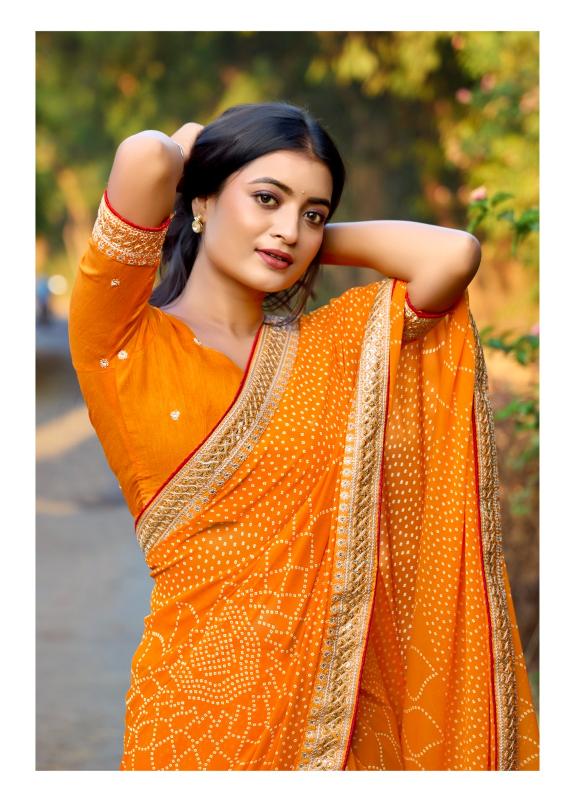 Kashvi Chuneri Vol 2 Catalog georgette sarees manufacturers in surat