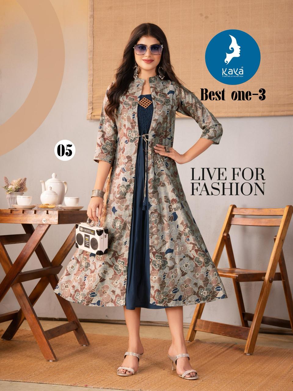 Kaya Best One vol 3 catalog indian kurti with jacket