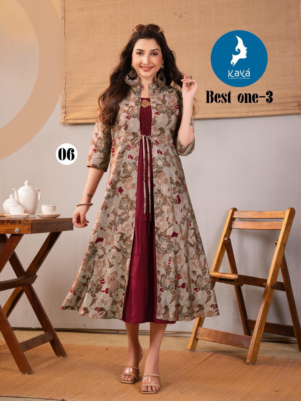 Kaya Best One vol 3 catalog indian kurti with jacket