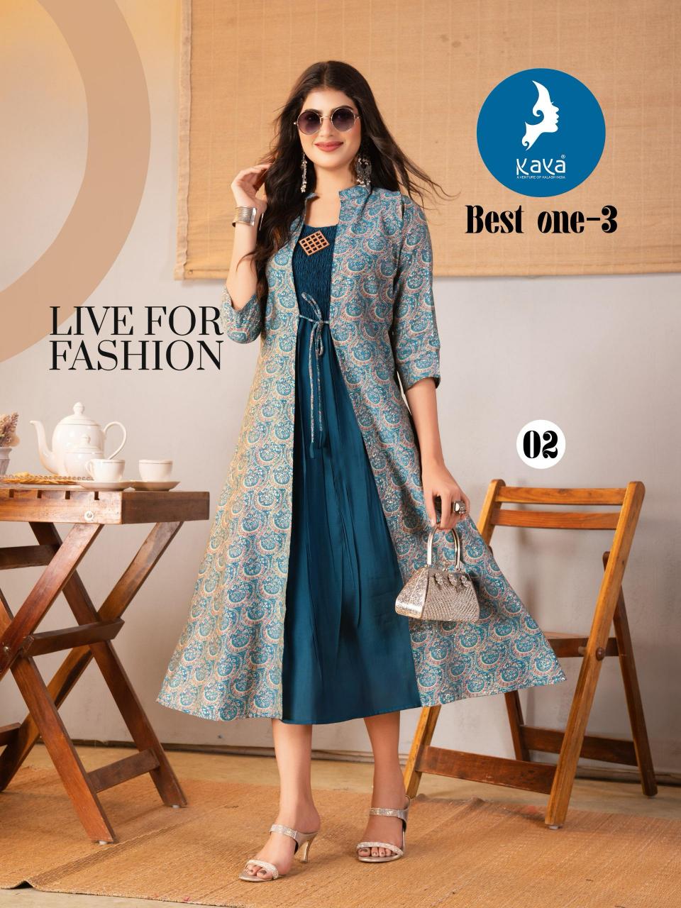 Kaya Best One vol 3 catalog indian kurti with jacket