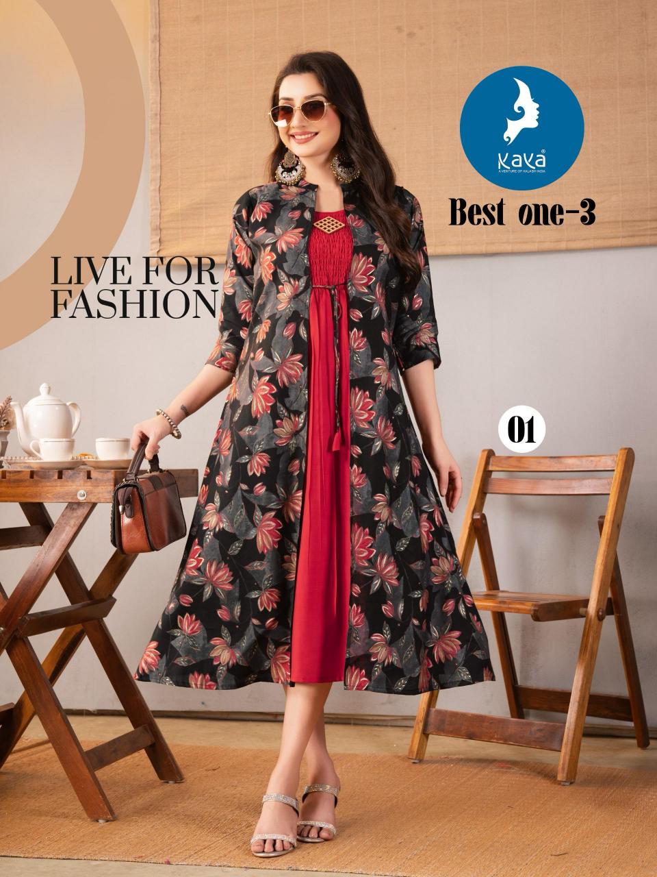 Kaya Best One vol 3 catalog indian kurti with jacket
