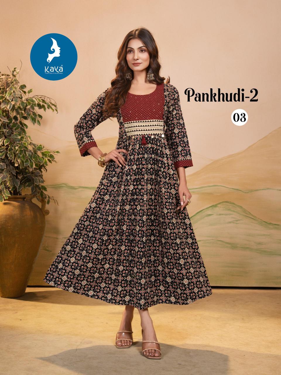 Kaya Pankhudi vol 2 Catalog anarkali kurti online shopping india