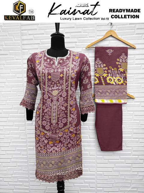 Keval Kainat Vol-19 – Readymade Karachi Kurti Pant With Dupatta - Wholesale Catalog