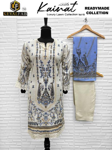 Keval Kainat Vol-19 – Readymade Karachi Kurti Pant With Dupatta - Wholesale Catalog