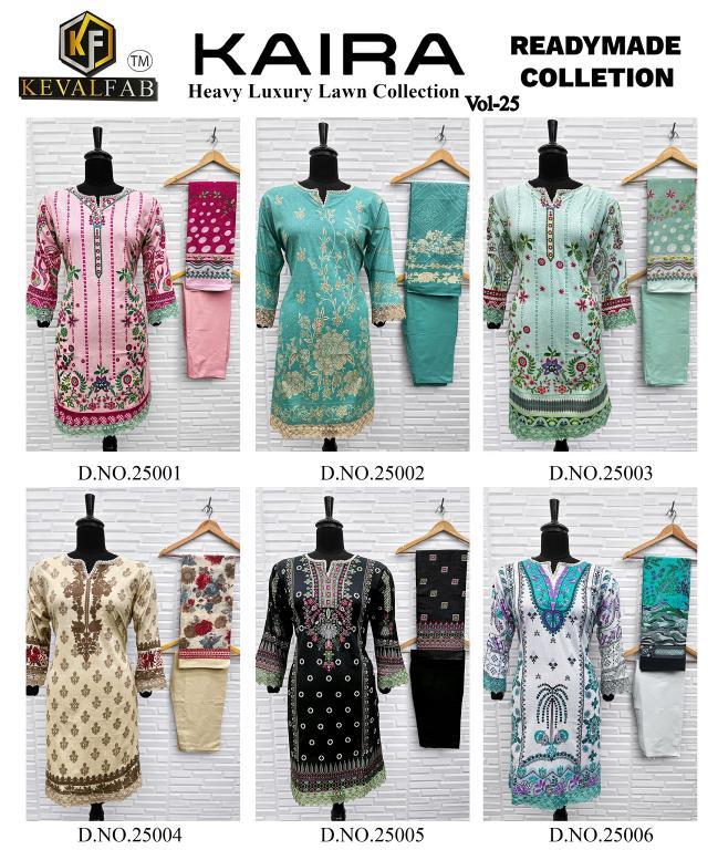 Keval Kaira Vol-25 – Pakistani Karachi Readymade Kurti Pant With Dupatta - Wholesale Catalog