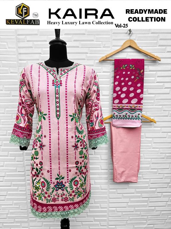 Keval Kaira Vol-25 – Pakistani Karachi Readymade Kurti Pant With Dupatta - Wholesale Catalog