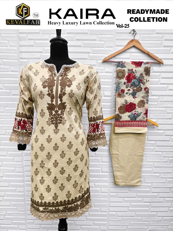 Keval Kaira Vol-25 – Pakistani Karachi Readymade Kurti Pant With Dupatta - Wholesale Catalog