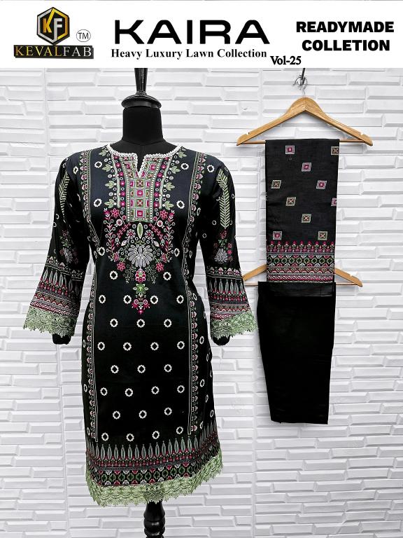 Keval Kaira Vol-25 – Pakistani Karachi Readymade Kurti Pant With Dupatta - Wholesale Catalog