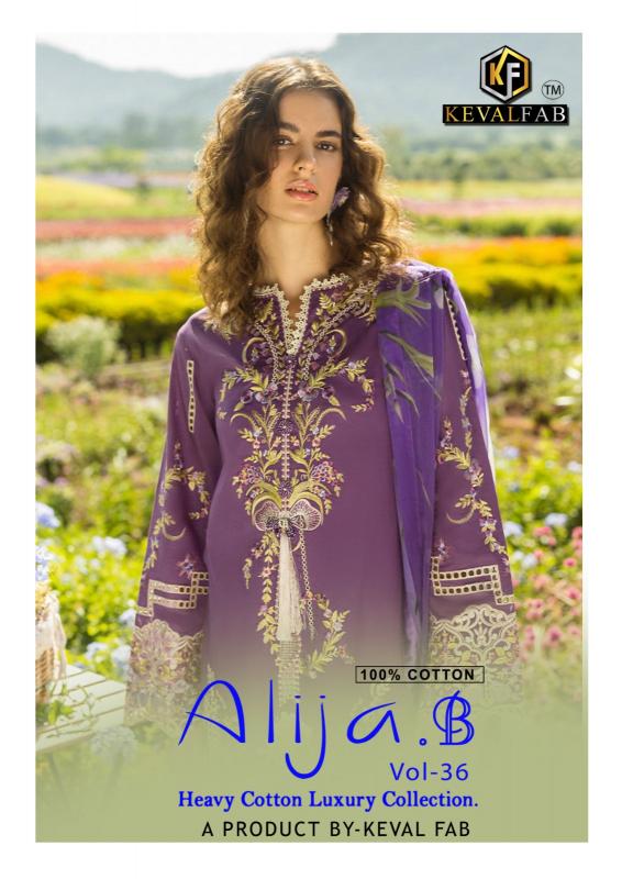 KevalFab Alija.B Vol-36 – Karachi Dress Material - Wholesale Catalog