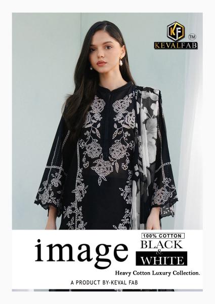 Kevalfab Image Black & White – Karachi Dress Material - Wholesale Catalog
