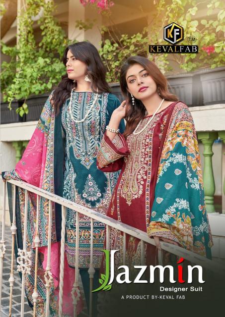 KevalFab Jazmin Vol-01 - Karachi Dress Material  - Wholesale Catalog