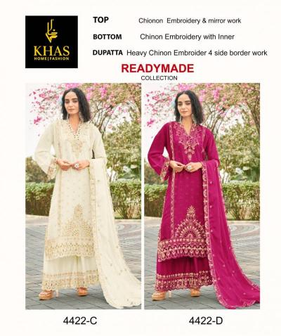 Khas 4422 C And D catalog pakistani khadi suits online india