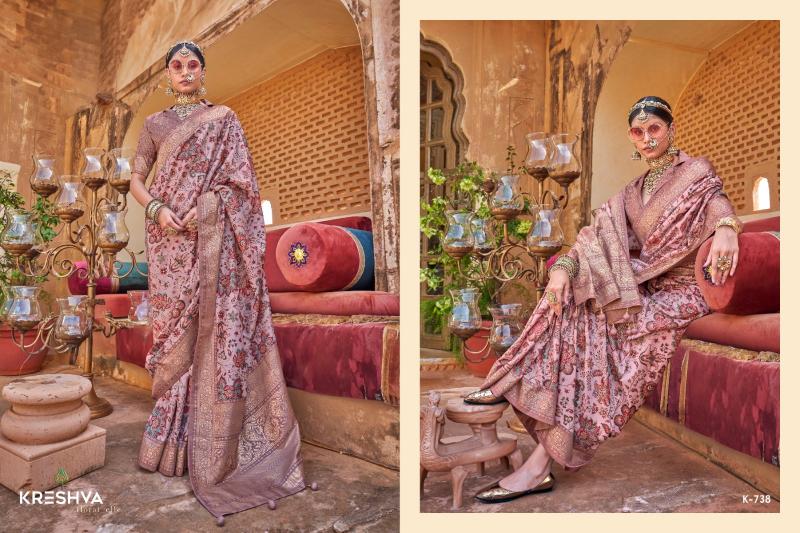 Kreshva Bhumi Catalog pure silk saree wholesale surat