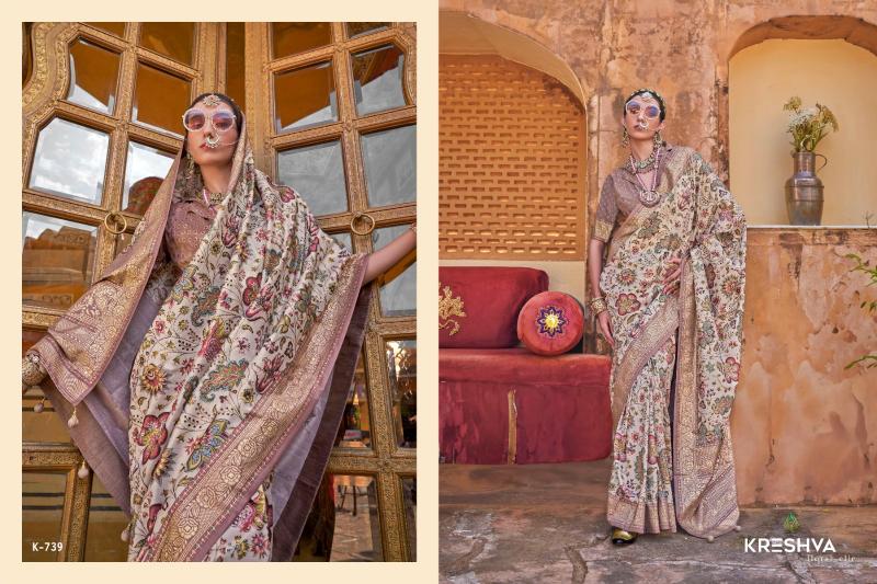 Kreshva Bhumi Catalog pure silk saree wholesale surat