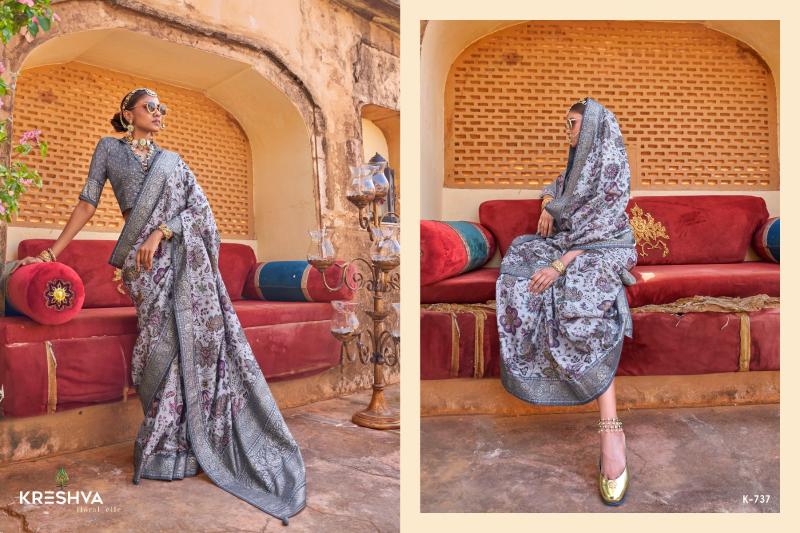 Kreshva Bhumi Catalog pure silk saree wholesale surat