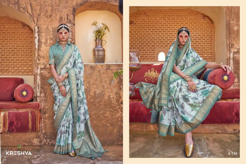 Kreshva Bhumi Catalog pure silk saree wholesale surat