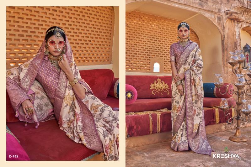 Kreshva Bhumi Catalog pure silk saree wholesale surat