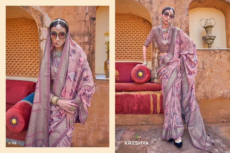 Kreshva Bhumi Catalog pure silk saree wholesale surat