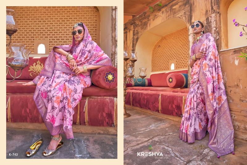 Kreshva Bhumi Catalog pure silk saree wholesale surat