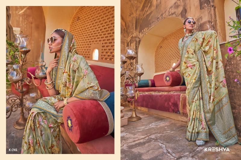 Kreshva Bhumi Catalog pure silk saree wholesale surat