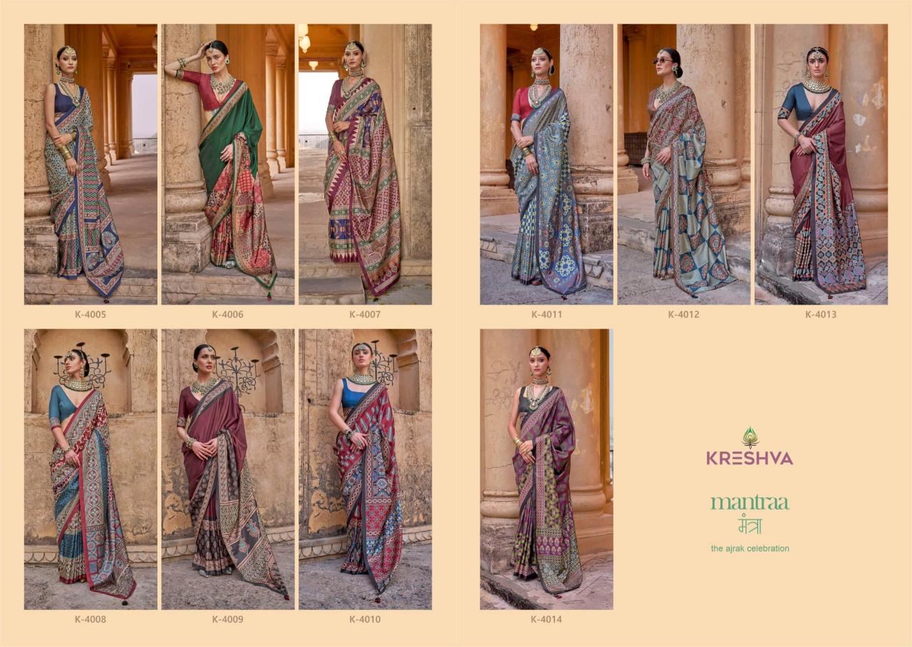 Kreshva Mantraa catalog name of different sarees in india