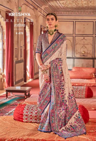 Kreshva Rajtilak Vol 2 Catalog saree wholesale market surat gujarat