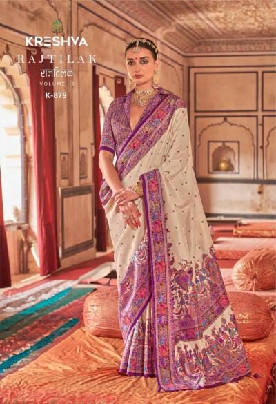 Kreshva Rajtilak Vol 2 Catalog saree wholesale market surat gujarat