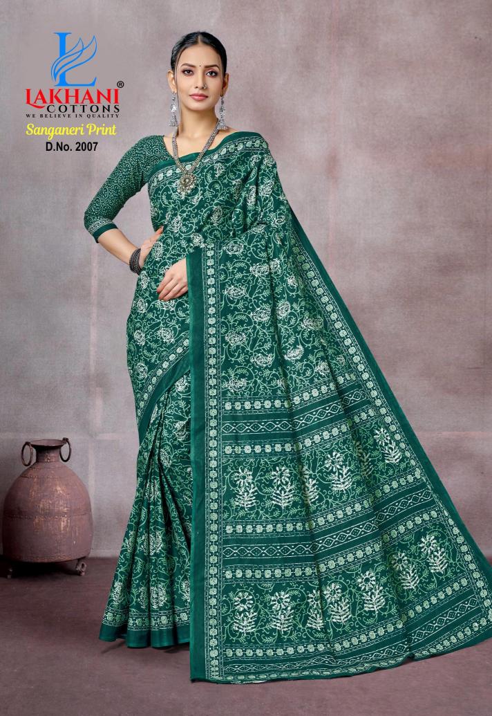 Lakhani Sanganeri  Print Vol-01 - Cotton Sarees  - Wholesale Catalog