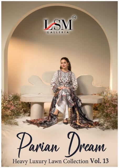 LSM Parian Dream Vol-13 – Karachi Dress Material - Wholesale Catalog